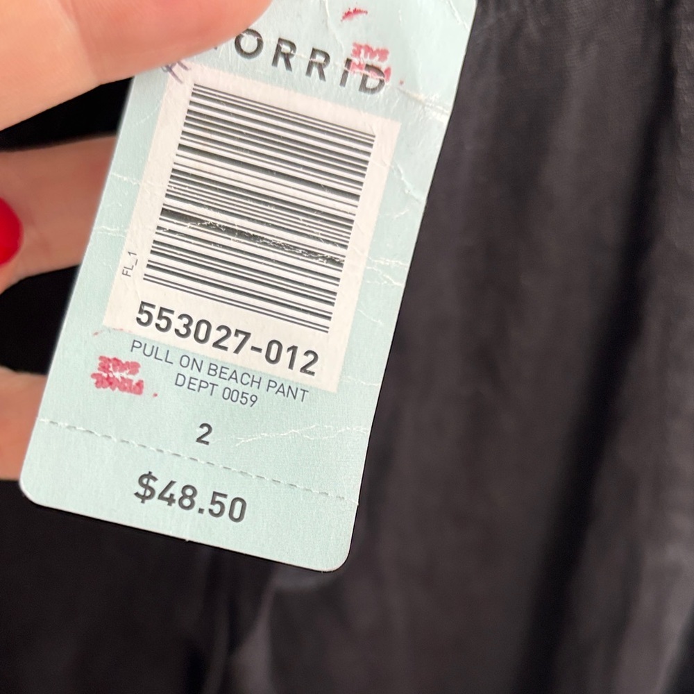 Torrid Elastic Drawstring Pull on Beach Pants sz … - image 5